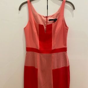 Jay Godfrey Two-toned pink silk minidress